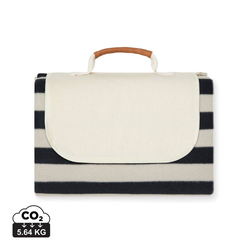 Pikniková deka VINGA Alba z GRS RPET, čierna Pikniková deka VINGA Alba z GRS RPET, čierna