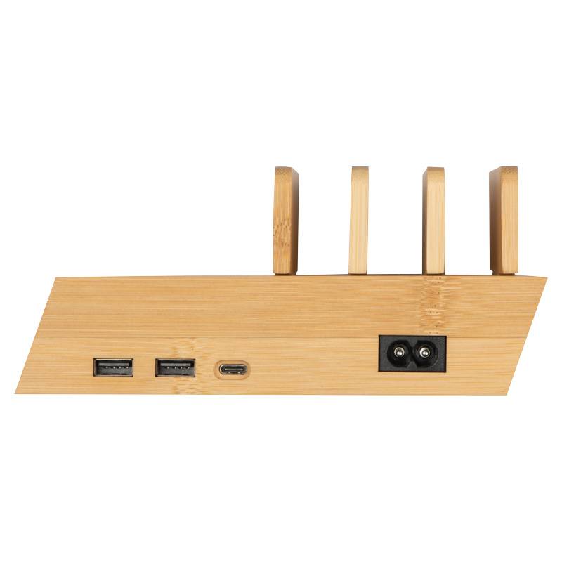 Nabíjecí stanice pro 4 zařízení, hnědá béžová Nabíjecí stanice pro 4 zařízení, hnědá béžová