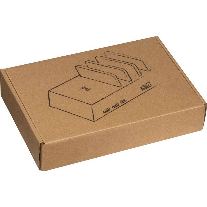 Nabíjecí stanice pro 4 zařízení, hnědá béžová Nabíjecí stanice pro 4 zařízení, hnědá béžová