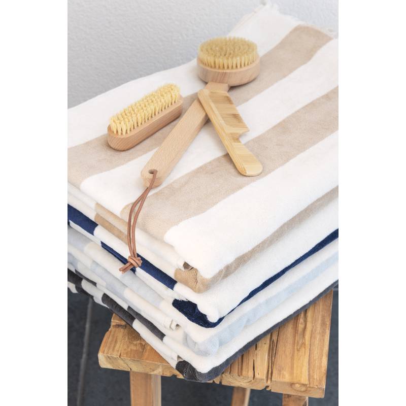 Plážová osuška XL Ukiyo Yukari z recykl. bavlny AWARE™, šedá antracitová Plážová osuška XL Ukiyo Yukari z recykl. bavlny AWARE™, šedá antracitová