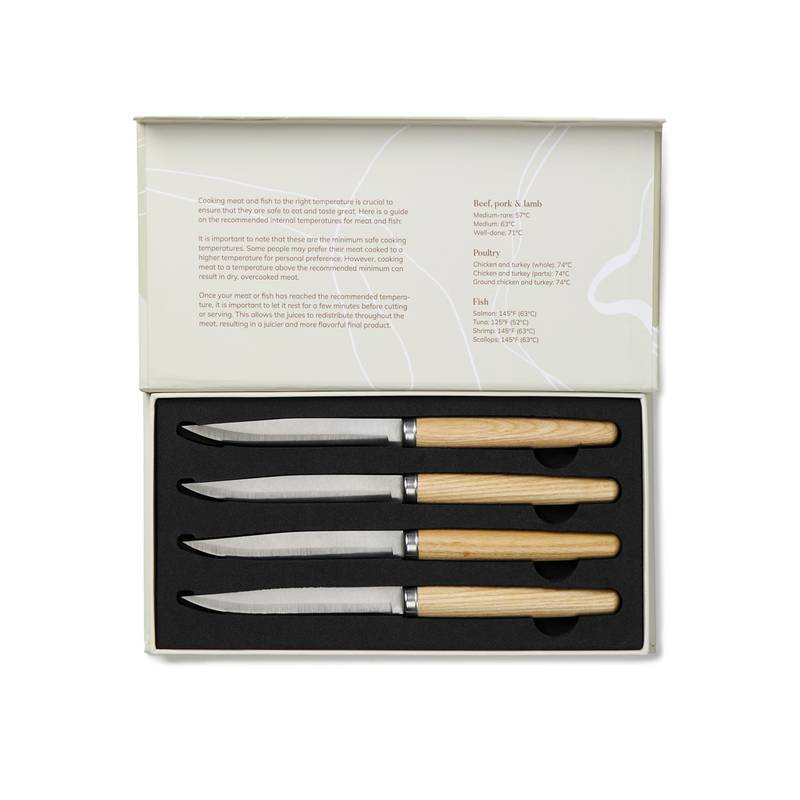 Sada nožů na maso 4ks VINGA Retro, šedá stříbrná Sada nožů na maso 4ks VINGA Retro, šedá stříbrná