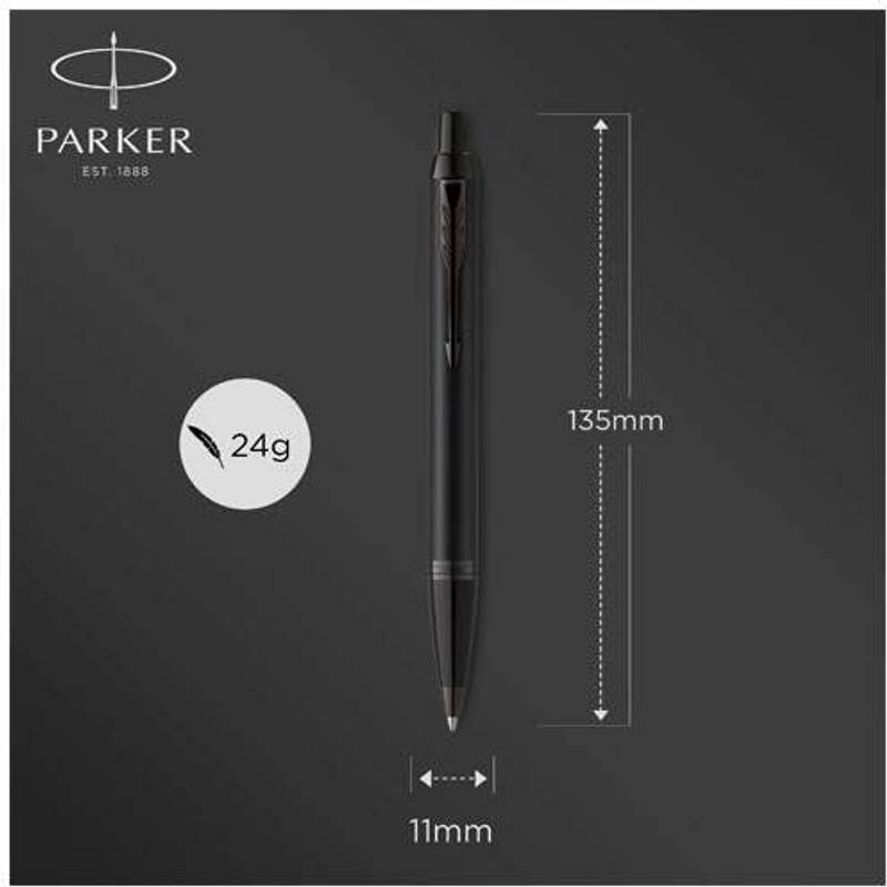 IM Parker Guľôčkové pero, modrá náplň, čierna IM Parker Guľôčkové pero, modrá náplň, čierna