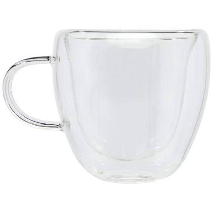 Manti Skleněný šálek 2ks s dvojitou stěnou a bambusovým podšálkem, 100ml, hnědá Manti Skleněný šálek 2ks s dvojitou stěnou a bambusovým podšálkem, 100ml, hnědá