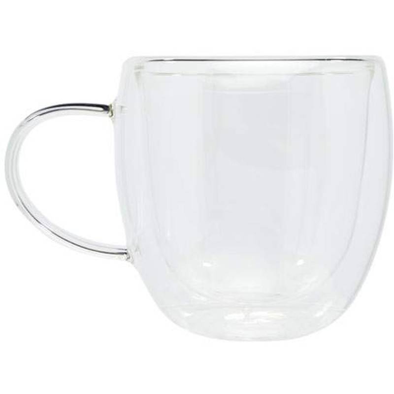 Manti Sklenená šálka 2ks s dvojitou stenou a bambusovou podšálkou, 250ml, hnedá Manti Sklenená šálka 2ks s dvojitou stenou a bambusovou podšálkou, 250ml, hnedá