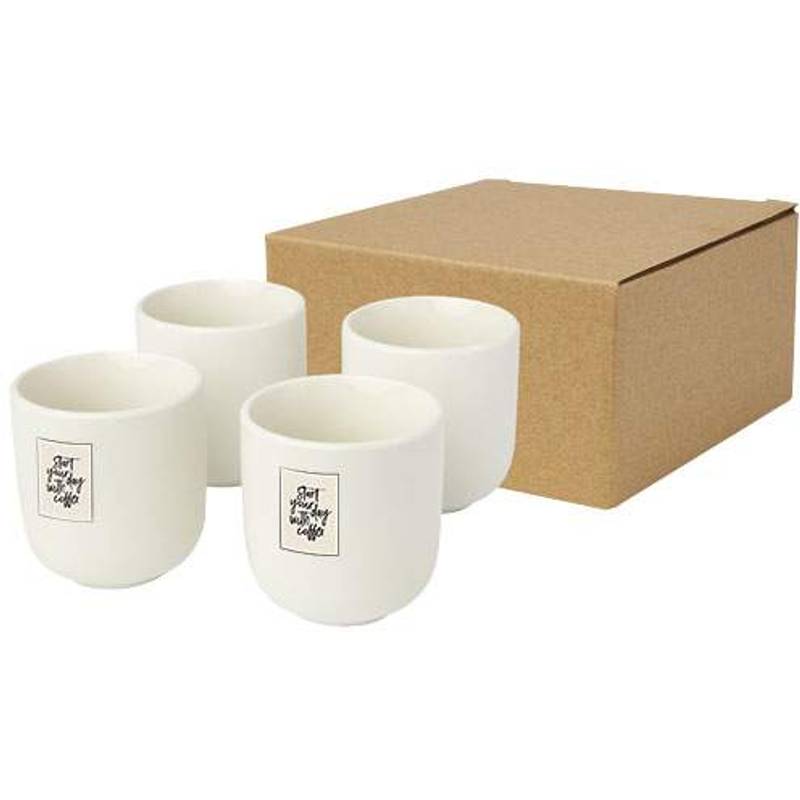 Male Keramický šálek 4ks na espresso, 90ml, bílý Male Keramický šálek 4ks na espresso, 90ml, bílý