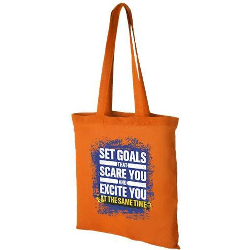 Bavlnená nákupná taška, oranžová Bavlnená nákupná taška, oranžová