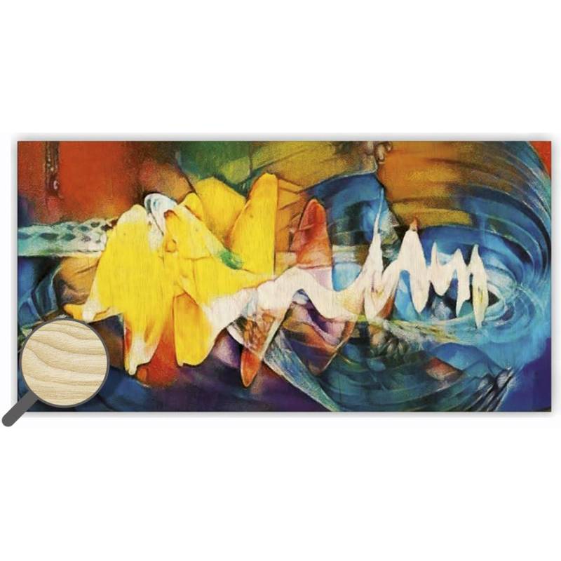 Drevený obraz Windmill, viacfarebná Drevený obraz Windmill, viacfarebná