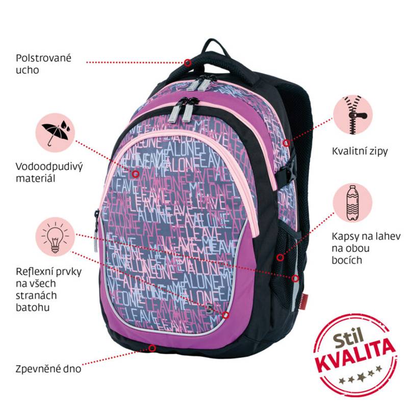 Batoh do školy Alone, vícebarevný Batoh do školy Alone, vícebarevný