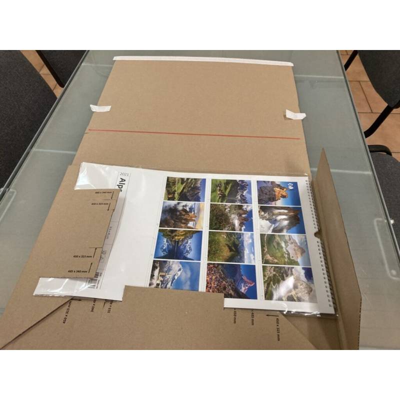 Nastaviteľný lepenkový obal pre 4 rozmery, hnedá Nastaviteľný lepenkový obal pre 4 rozmery, hnedá