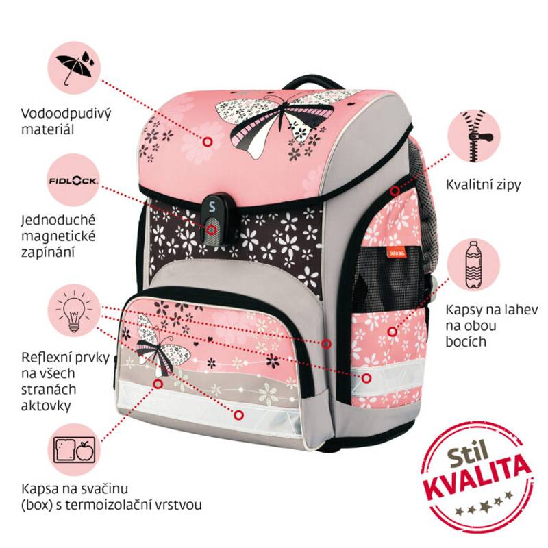 Školská aktovka Spring Wings, viacfarebná Školská aktovka Spring Wings, viacfarebná