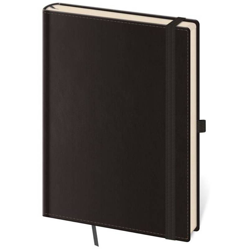 Zápisník Double Black L linajkový, čierna Zápisník Double Black L linajkový, čierna