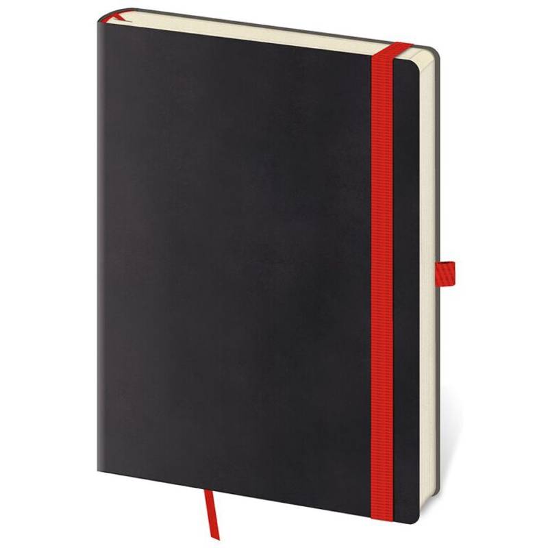 Zápisník Flexies L linkovaný Black, černá Zápisník Flexies L linkovaný Black, černá