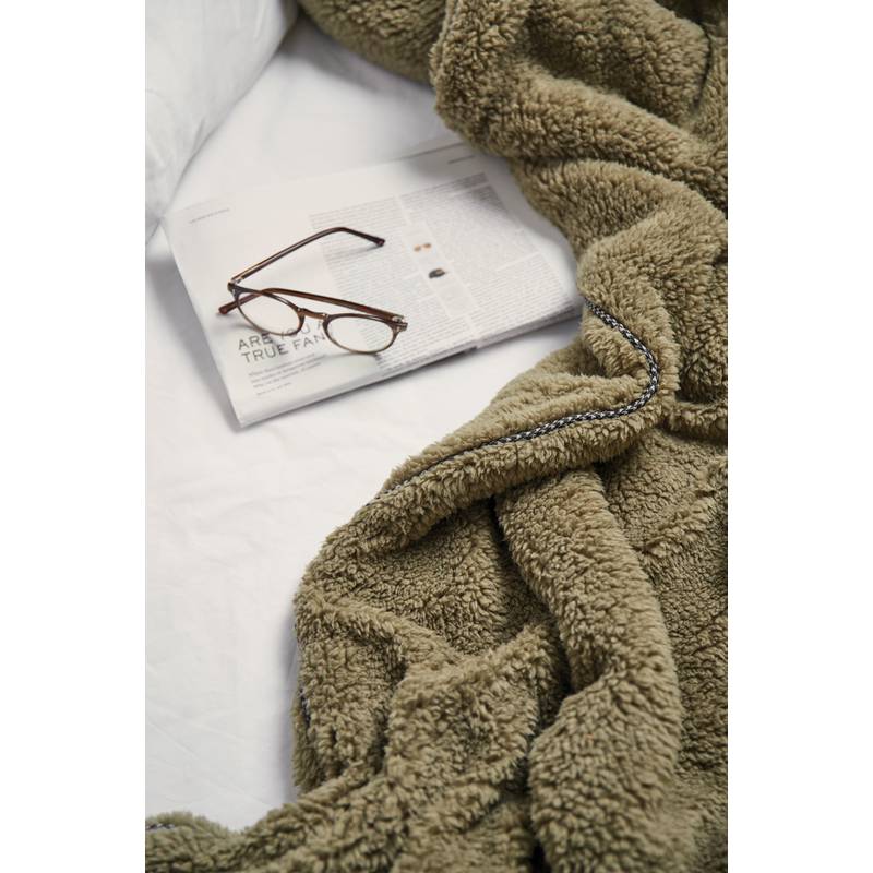 Deka s dvojitým vlasem VINGA Maine z GRS RPET, zelená Deka s dvojitým vlasem VINGA Maine z GRS RPET, zelená