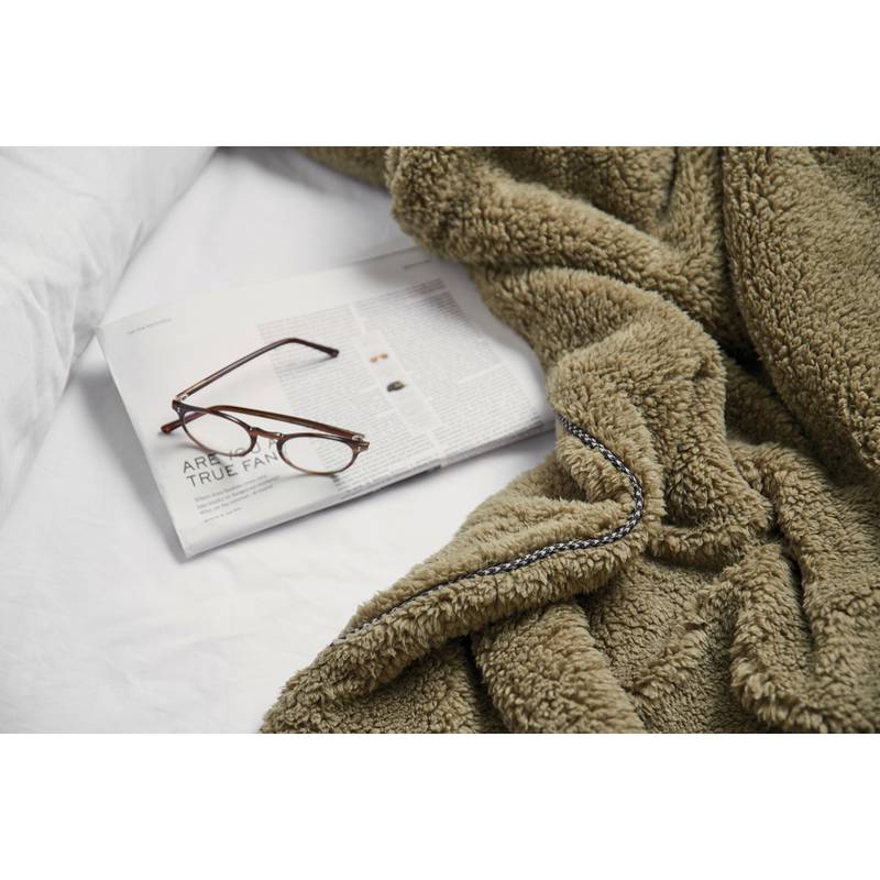 Deka s dvojitým vlasem VINGA Maine z GRS RPET, zelená Deka s dvojitým vlasem VINGA Maine z GRS RPET, zelená