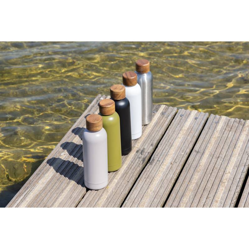 Termo fľaša Wood, sivá strieborná Termo fľaša Wood, sivá strieborná