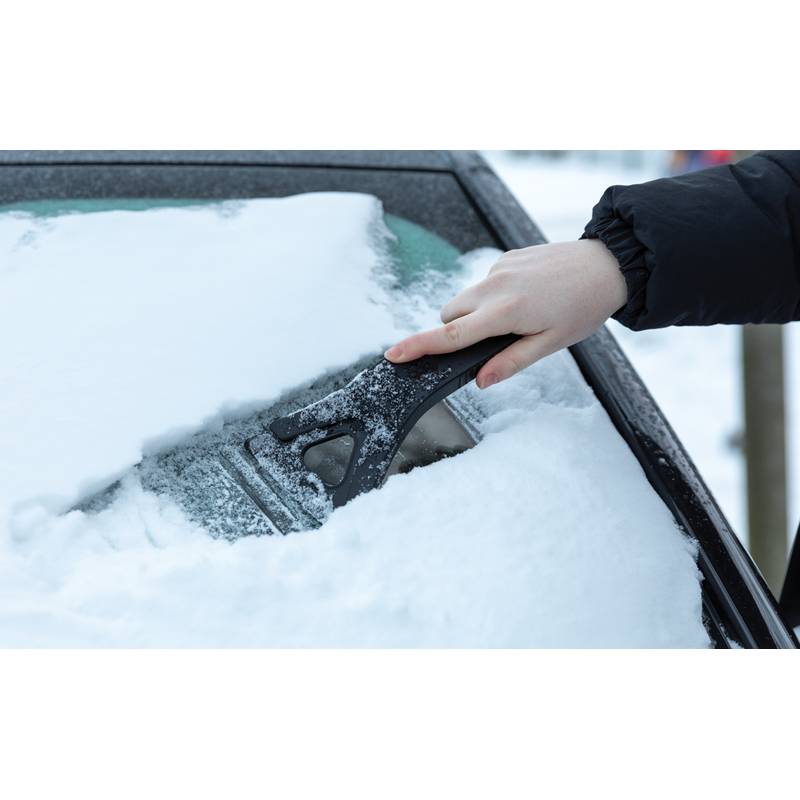 Škrabka na ľad Polard 3v1 z RCS recyklovaného plastu, čierna Škrabka na ľad Polard 3v1 z RCS recyklovaného plastu, čierna