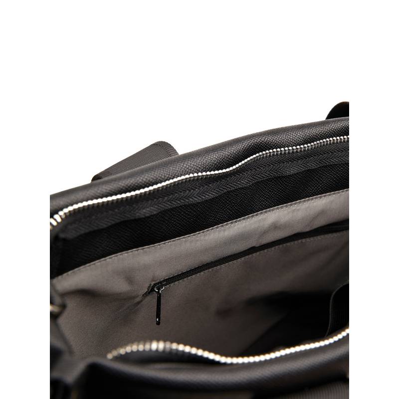 Tote bag VINGA Bermond z RCS recyklovanej PU, čierna Tote bag VINGA Bermond z RCS recyklovanej PU, čierna