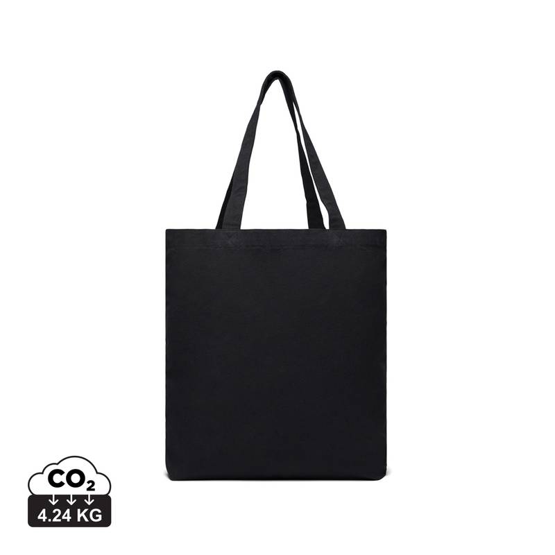 Tote bag VINGA Hilo z recykl. canvas AWARE™, černá Tote bag VINGA Hilo z recykl. canvas AWARE™, černá