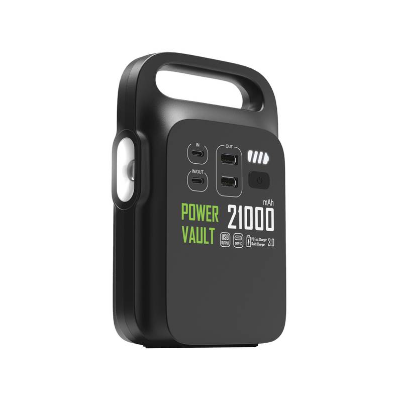 Prenosná nabíjacia stanica Power Vault 21000mAh z RCS RPET, čierna Prenosná nabíjacia stanica Power Vault 21000mAh z RCS RPET, čierna