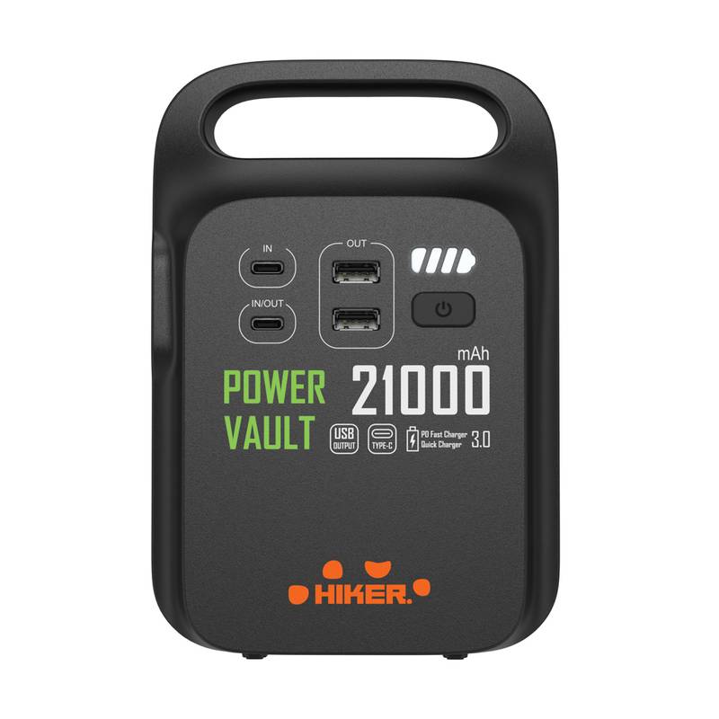 Prenosná nabíjacia stanica Power Vault 21000mAh z RCS RPET, čierna Prenosná nabíjacia stanica Power Vault 21000mAh z RCS RPET, čierna