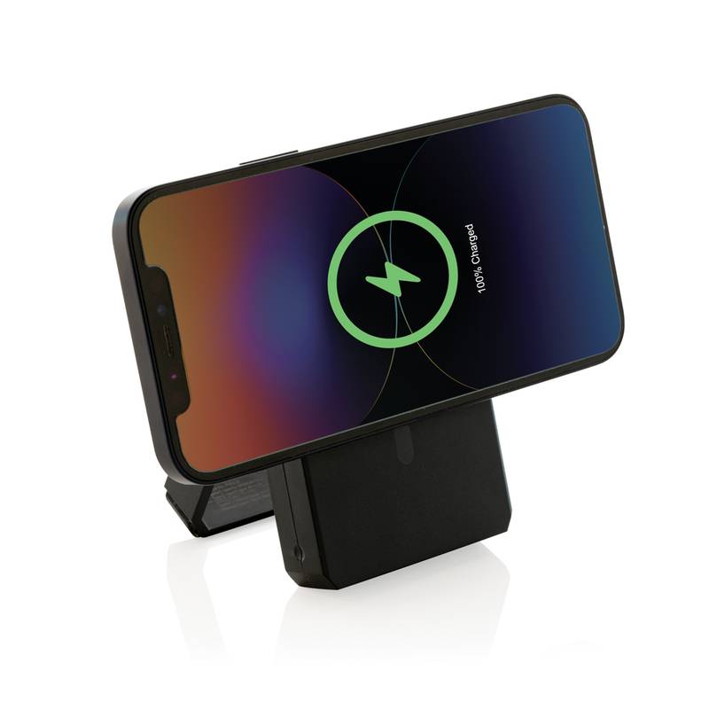 Solárna bezdrôt. powerbanka Skywave 5000mAh 10W z RCS RPET, čierna Solárna bezdrôt. powerbanka Skywave 5000mAh 10W z RCS RPET, čierna