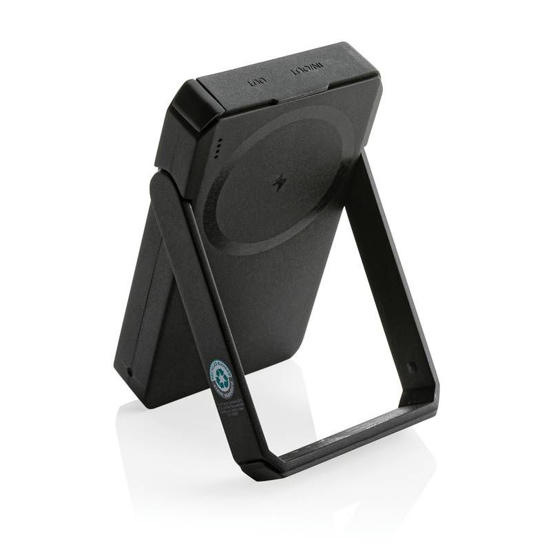 Solárna bezdrôt. powerbanka Skywave 5000mAh 10W z RCS RPET, čierna Solárna bezdrôt. powerbanka Skywave 5000mAh 10W z RCS RPET, čierna