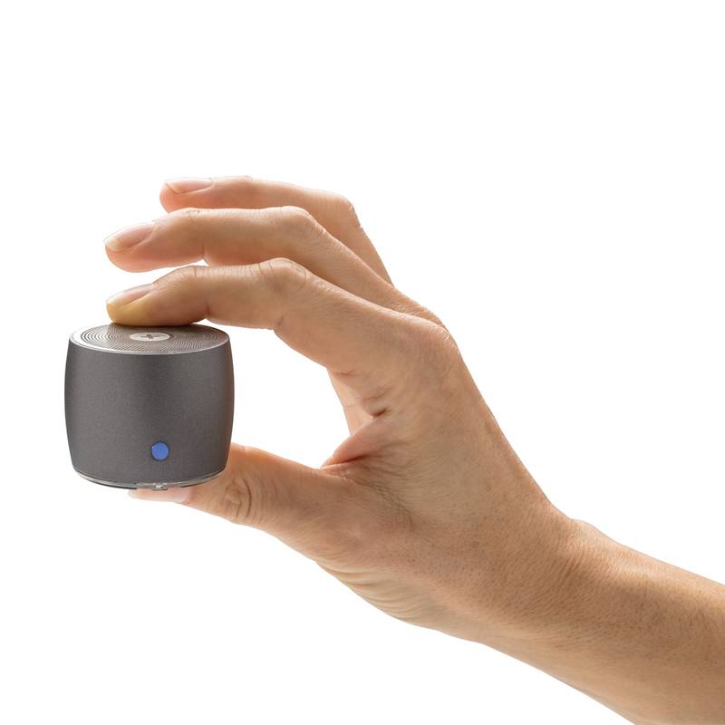 Basový reproduktor Swiss Peak 3W z RCS recykl. hliníku, šedá Basový reproduktor Swiss Peak 3W z RCS recykl. hliníku, šedá