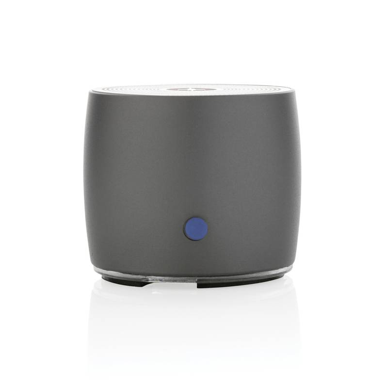 Basový reproduktor Swiss Peak 3W z RCS recykl. hliníku, šedá Basový reproduktor Swiss Peak 3W z RCS recykl. hliníku, šedá