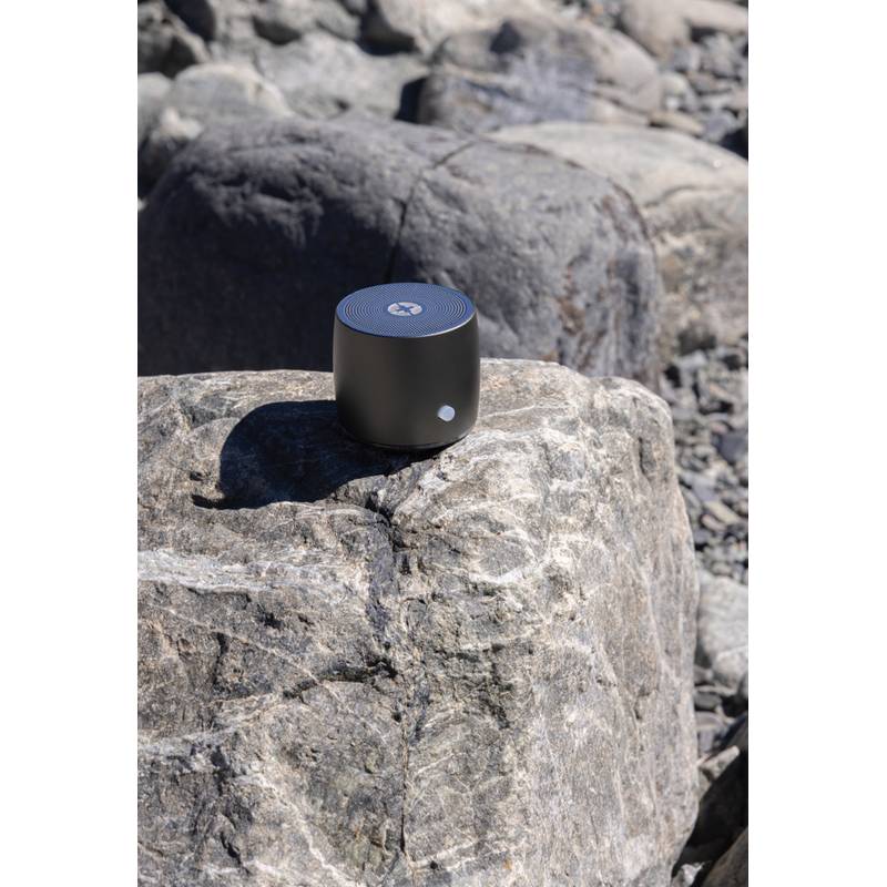 Basový reproduktor Swiss Peak 3W z RCS recykl. hliníku, šedá Basový reproduktor Swiss Peak 3W z RCS recykl. hliníku, šedá