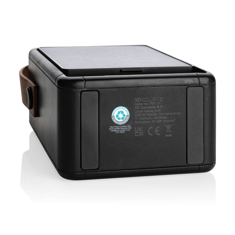 Solárny reproduktor Skywave 12W z RCS recykl. plastu, čierna Solárny reproduktor Skywave 12W z RCS recykl. plastu, čierna