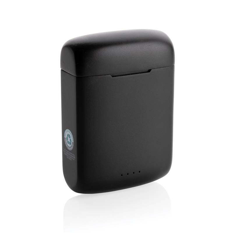 Solárne TWS slúchadlá Skywave z RCS recykl. plastu, čierna Solárne TWS slúchadlá Skywave z RCS recykl. plastu, čierna