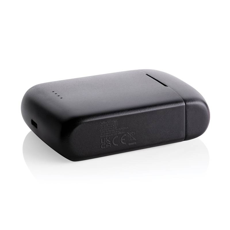 Solárne TWS slúchadlá Skywave z RCS recykl. plastu, čierna Solárne TWS slúchadlá Skywave z RCS recykl. plastu, čierna