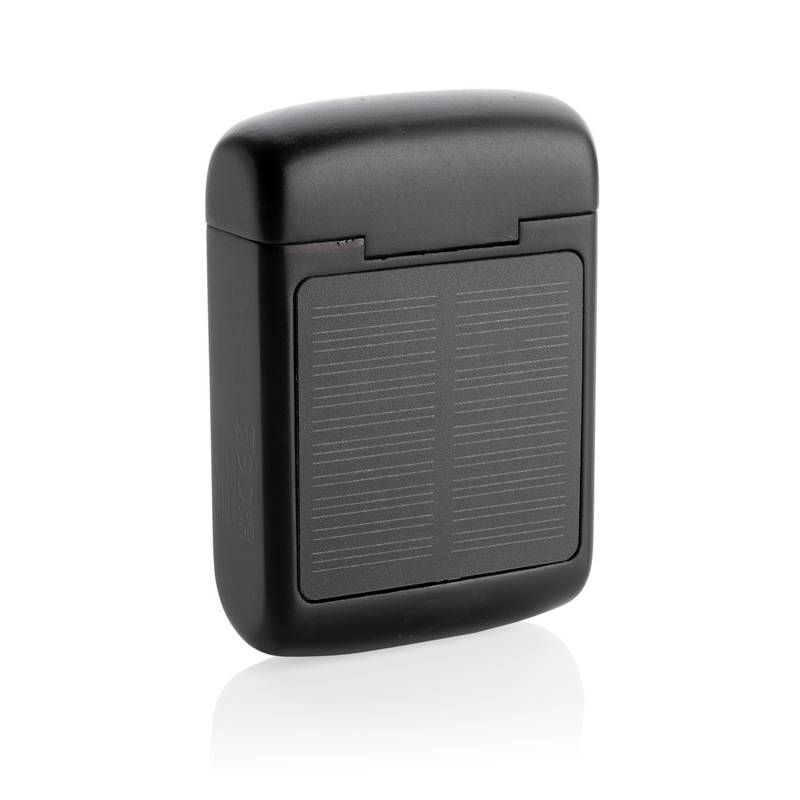 Solárne TWS slúchadlá Skywave z RCS recykl. plastu, čierna Solárne TWS slúchadlá Skywave z RCS recykl. plastu, čierna