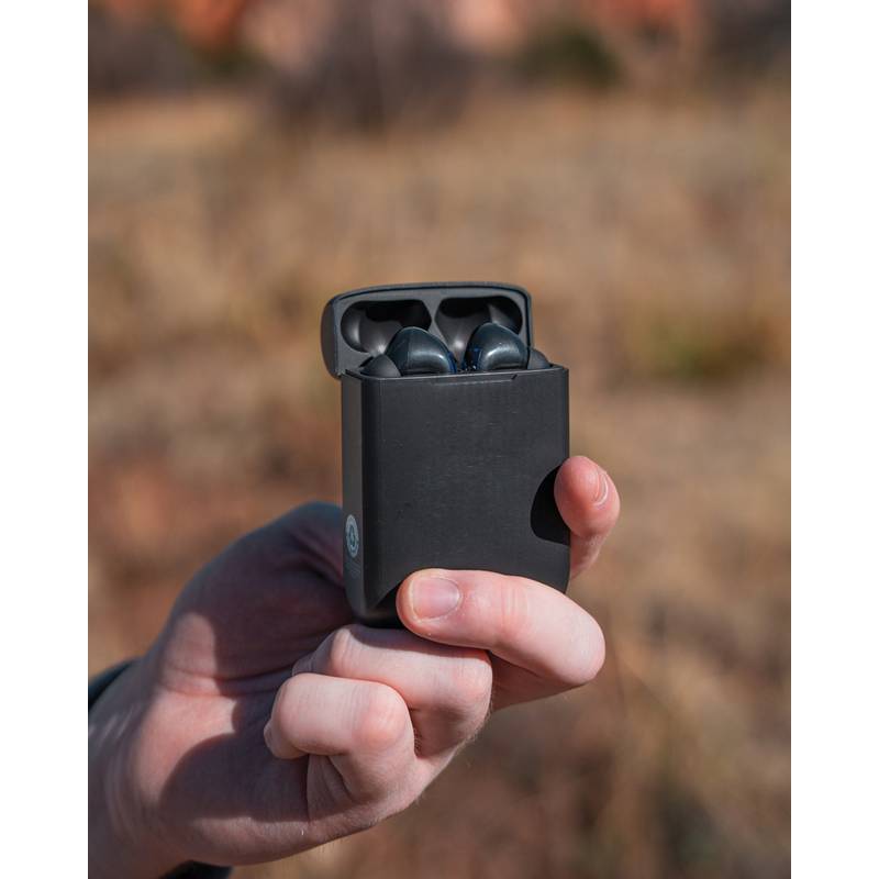 Solárne TWS slúchadlá Skywave z RCS recykl. plastu, čierna Solárne TWS slúchadlá Skywave z RCS recykl. plastu, čierna