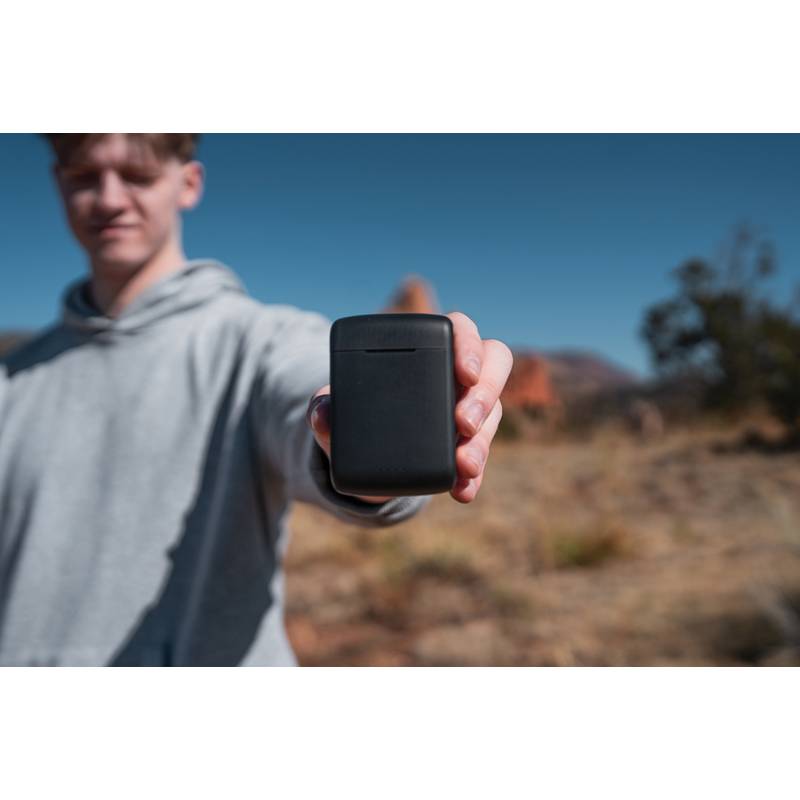 Solárne TWS slúchadlá Skywave z RCS recykl. plastu, čierna Solárne TWS slúchadlá Skywave z RCS recykl. plastu, čierna