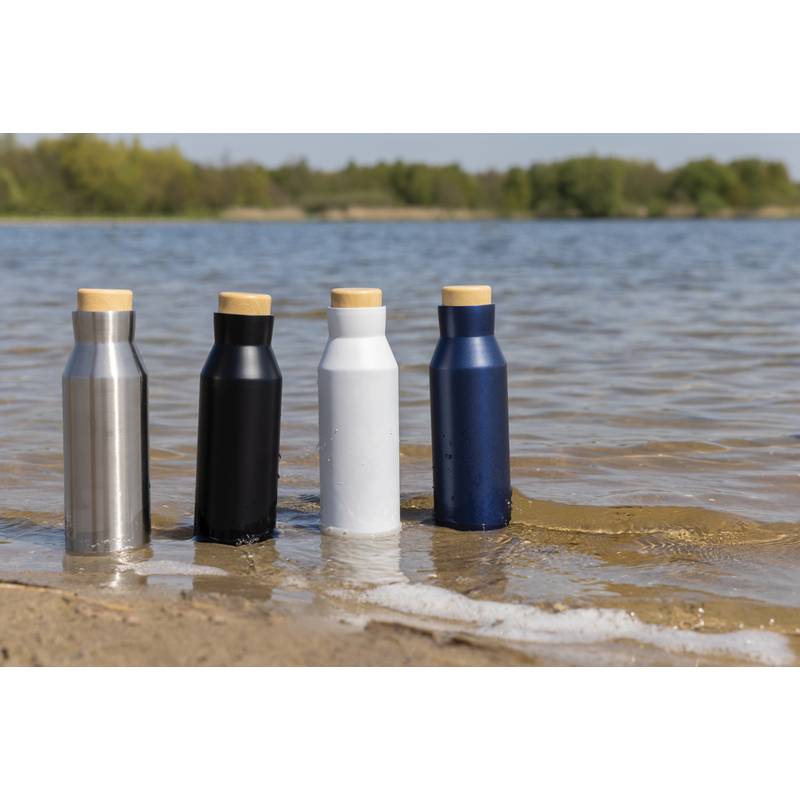 Termo fľaša Gaia z RCS recyklovanej nerezovej ocele, sivá strieborná Termo fľaša Gaia z RCS recyklovanej nerezovej ocele, sivá strieborná