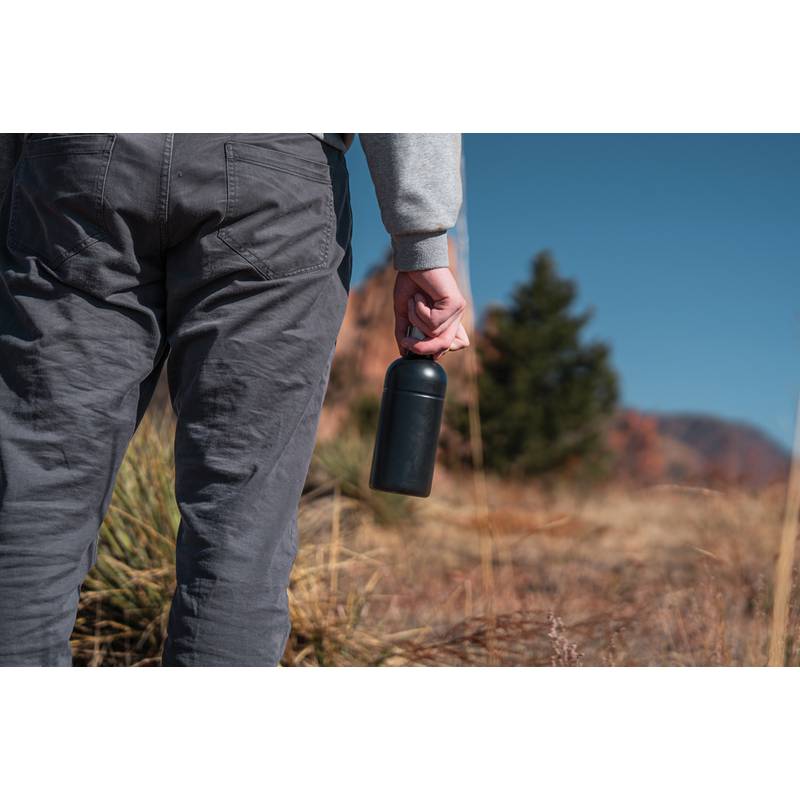 Fľaša Soda na sýtené nápoje z RCS recyklovanej nerezovej ocele, čierna Fľaša Soda na sýtené nápoje z RCS recyklovanej nerezovej ocele, čierna