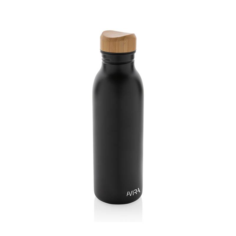 Fľaša na vodu Avira Alcor 600ml z RCS recyklovanej nerezovej ocele, čierna Fľaša na vodu Avira Alcor 600ml z RCS recyklovanej nerezovej ocele, čierna
