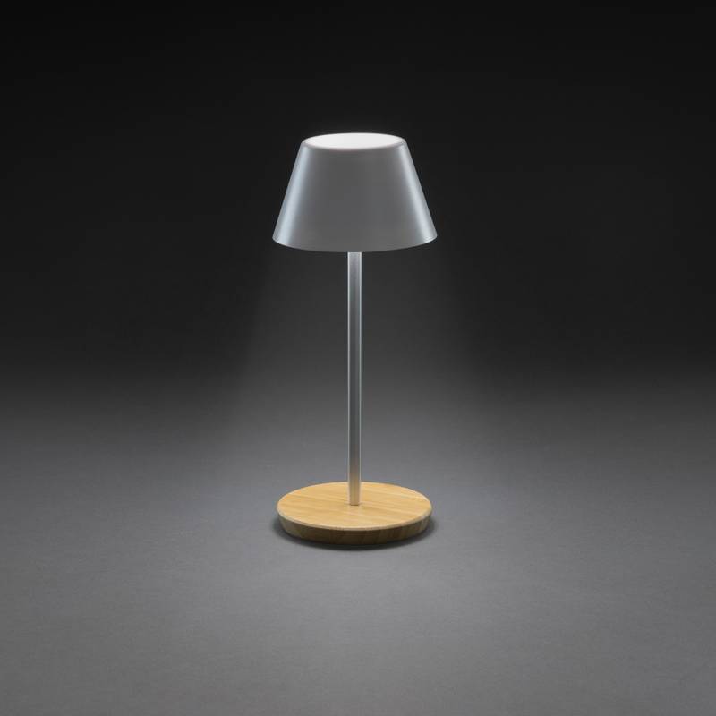 USB stolná lampa Pure Glow z RCS recykl. plastu, biela USB stolná lampa Pure Glow z RCS recykl. plastu, biela