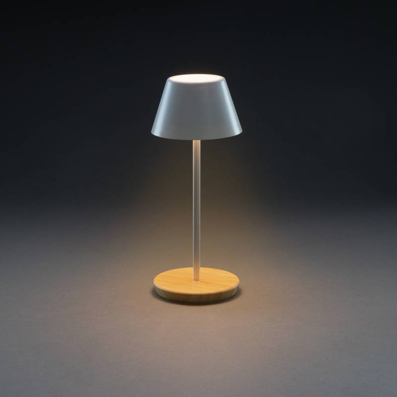 USB stolná lampa Pure Glow z RCS recykl. plastu, biela USB stolná lampa Pure Glow z RCS recykl. plastu, biela