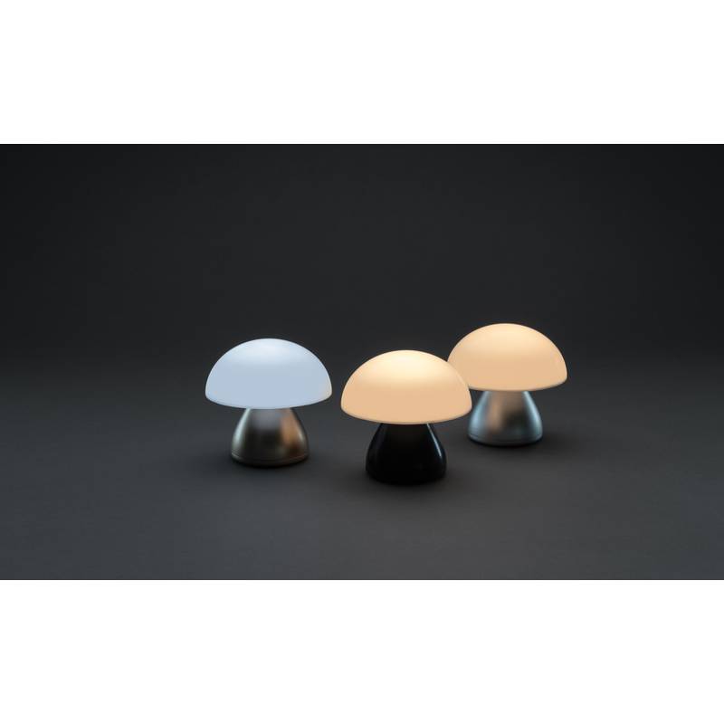 USB stolná lampa Luming z RCS recykl. plastu, čierna USB stolná lampa Luming z RCS recykl. plastu, čierna