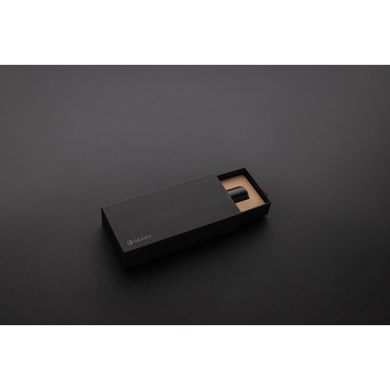 USB svietidlo Gear X z RCS recykl. hliníka, čierna USB svietidlo Gear X z RCS recykl. hliníka, čierna