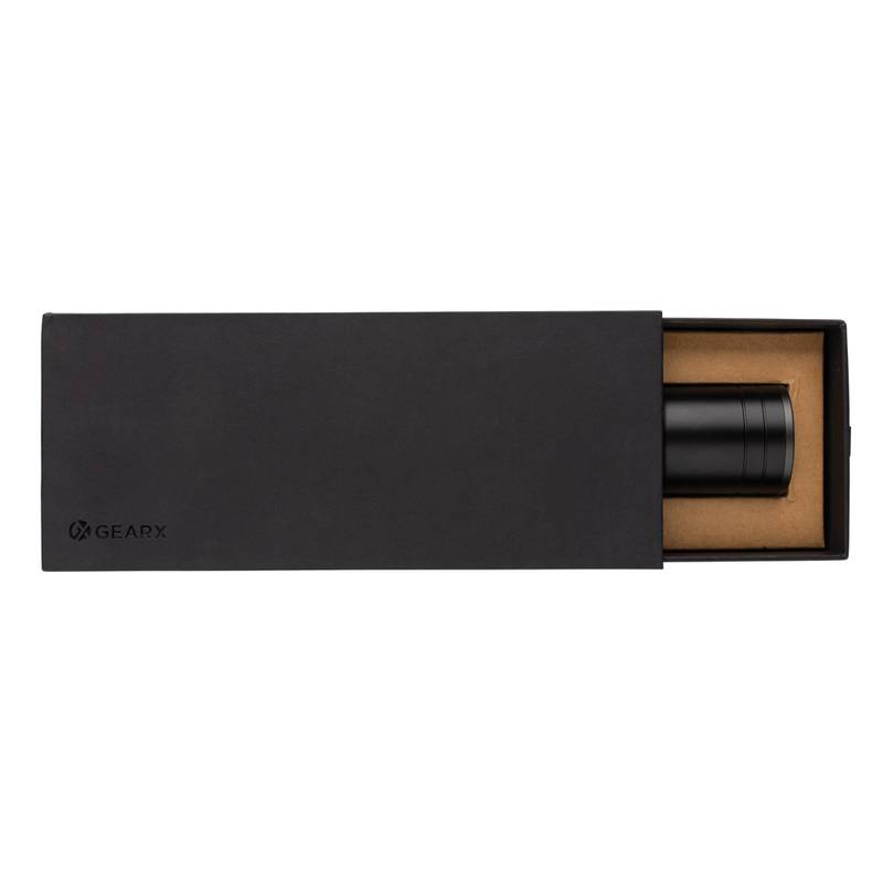 Profesionální USB svítidlo Gear X z RCS recykl. hliníku, černá Profesionální USB svítidlo Gear X z RCS recykl. hliníku, černá