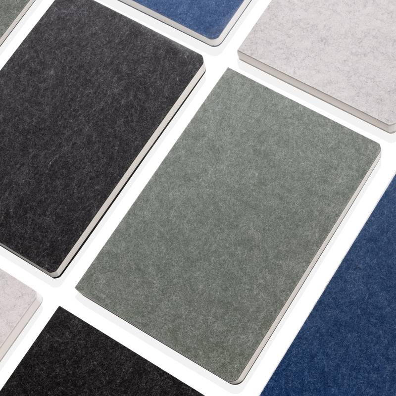 Zápisník Phrase A5 z GRS recyklovanej plsti, čierna Zápisník Phrase A5 z GRS recyklovanej plsti, čierna