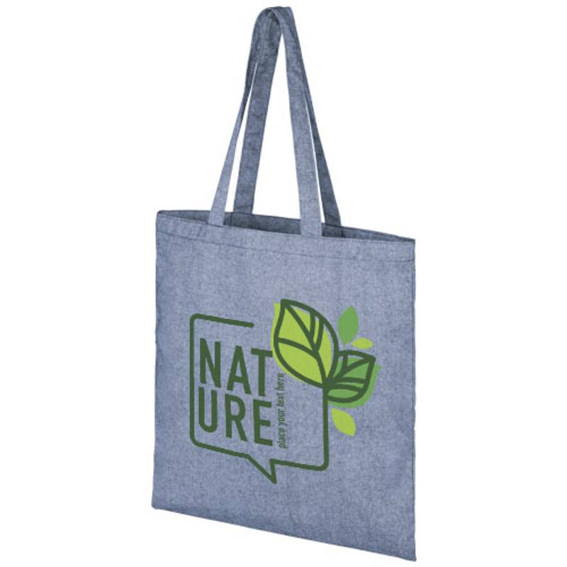 Nákupná taška Bullet z recyklovanej bavlny a polyesteru, modrá Nákupná taška Bullet z recyklovanej bavlny a polyesteru, modrá