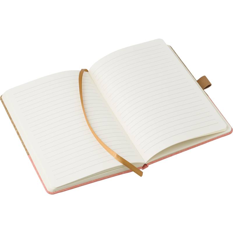 Korkový a bavlněný zápisník Trevor, černá Korkový a bavlněný zápisník Trevor, černá