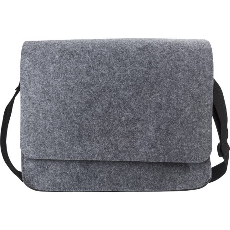 RPET plstěná taška na notebook Layla, šedá tmavá RPET plstěná taška na notebook Layla, šedá tmavá