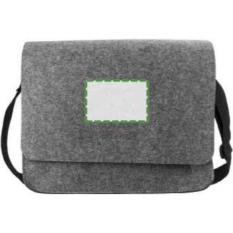 RPET plstěná taška na notebook Layla, šedá tmavá RPET plstěná taška na notebook Layla, šedá tmavá