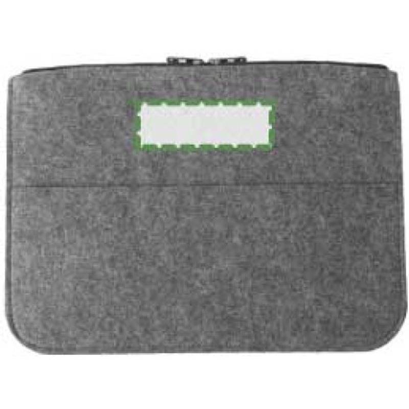 RPET plstěná kapsa na notebook Emilia, šedá RPET plstěná kapsa na notebook Emilia, šedá