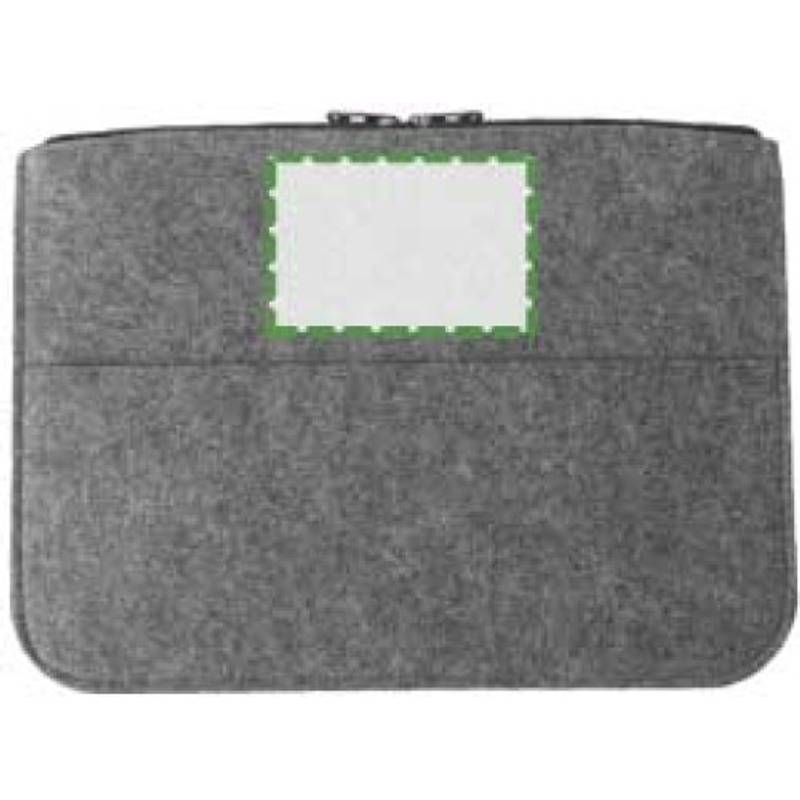 RPET plstěná kapsa na notebook Emilia, šedá RPET plstěná kapsa na notebook Emilia, šedá